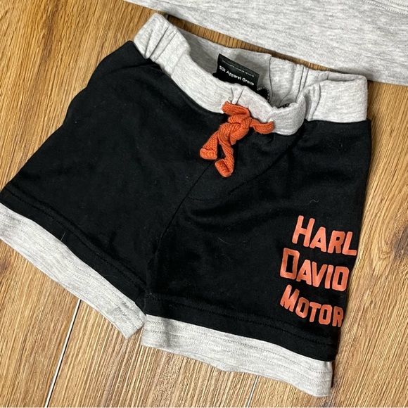 Official Harley Davidson Shirt Short Set 18/24 Months So Cute - Picture 3 of 9